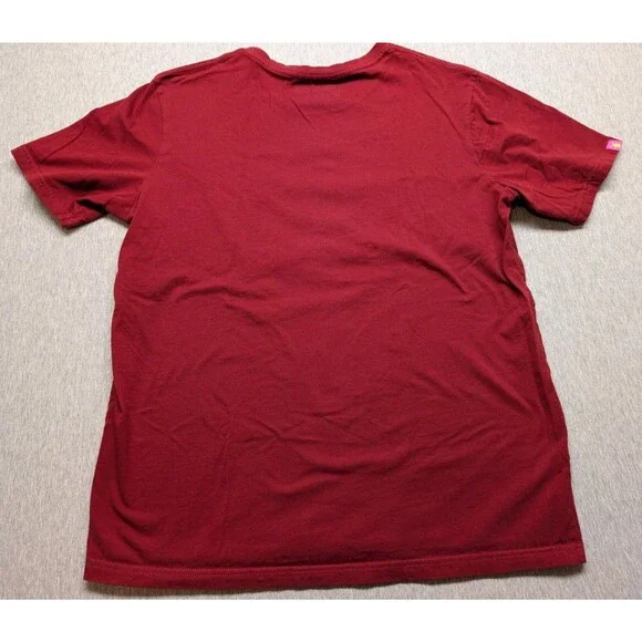 Dutch Bros Coffee Men Shirt XL Red Peace Sign Stay Up late Change the World - Picture 7 of 7